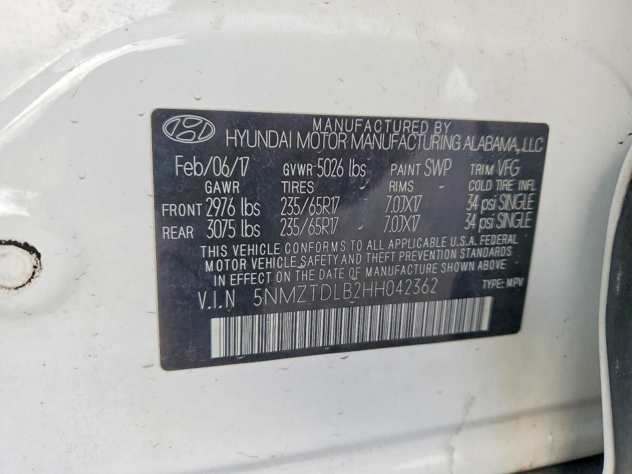 2017 Hyundai Santa fe Sport