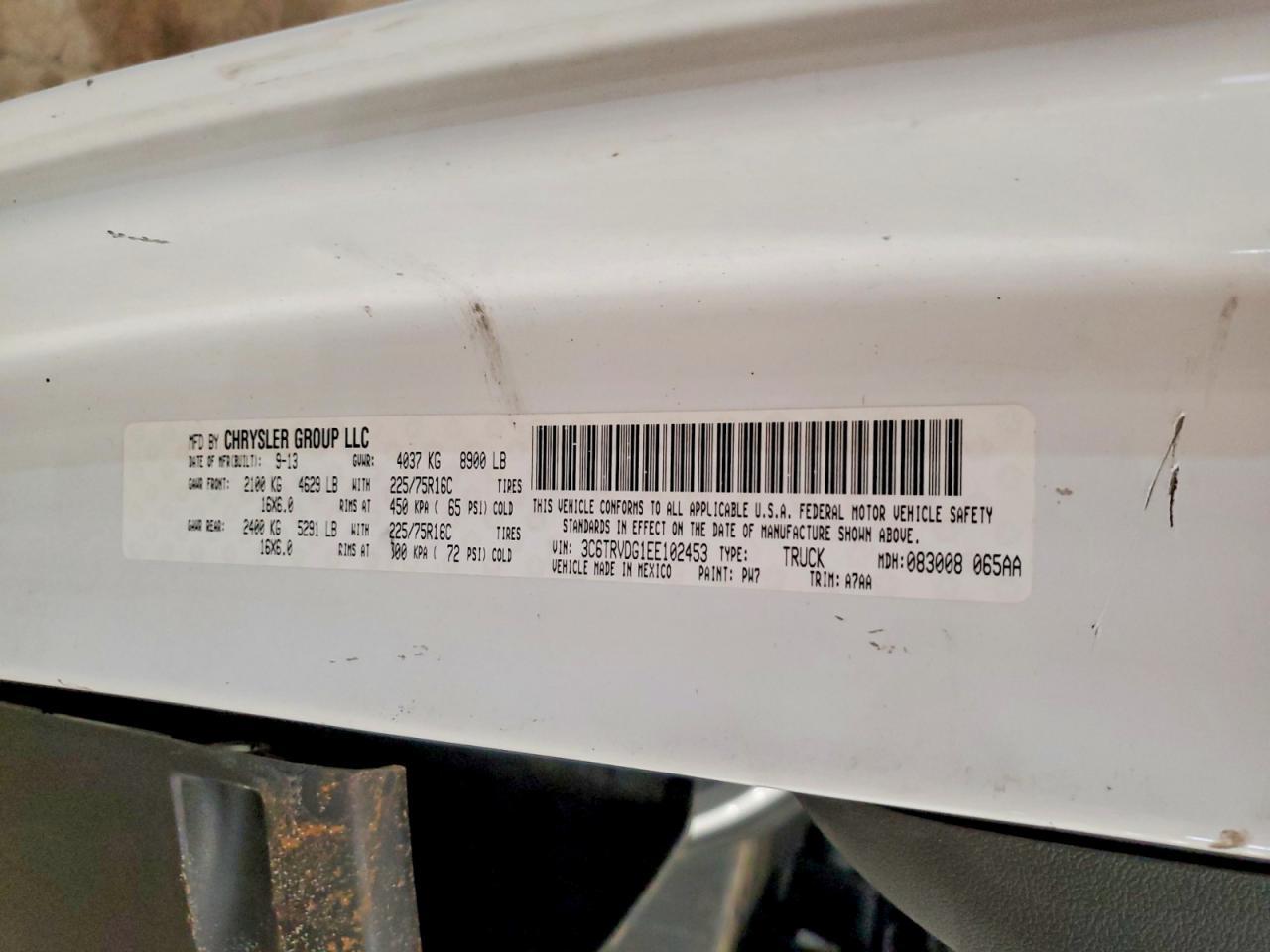 2014 Dodge Ram Promaster 2500 2500 High