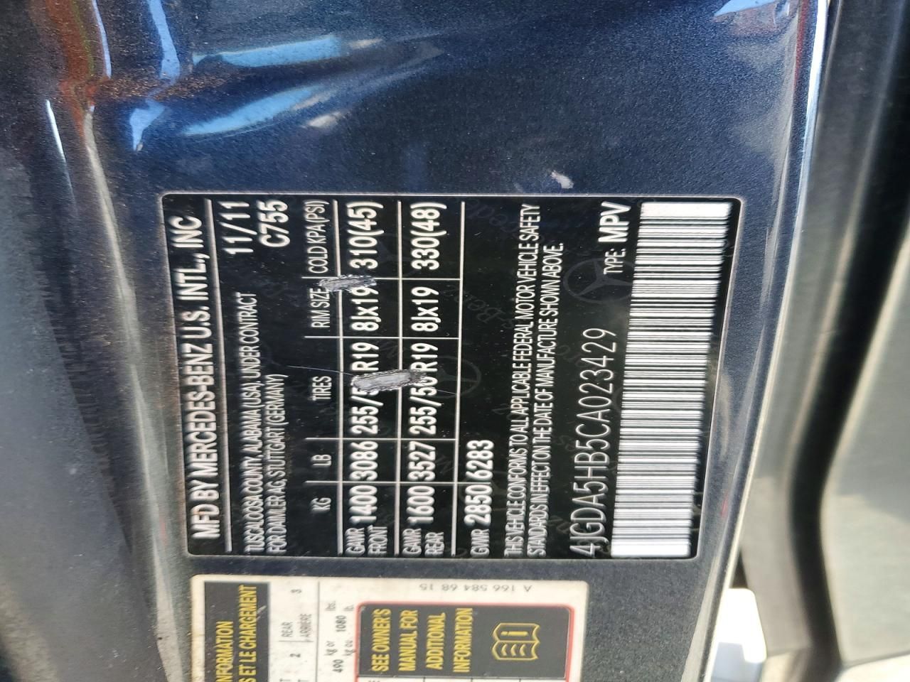 2012 Mercedes-Benz Ml 350 4matic