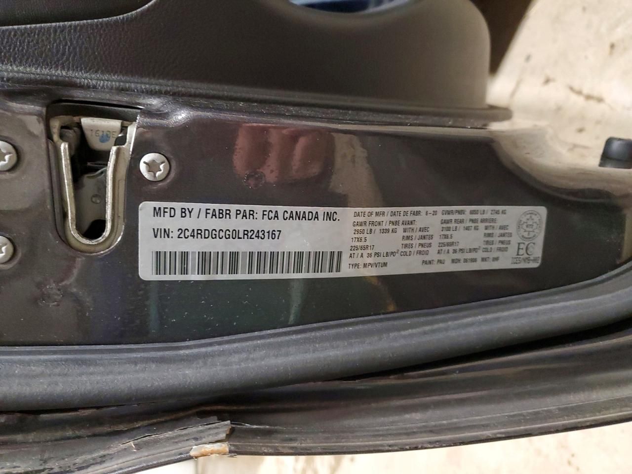 2020 Dodge Grand Caravan sxt