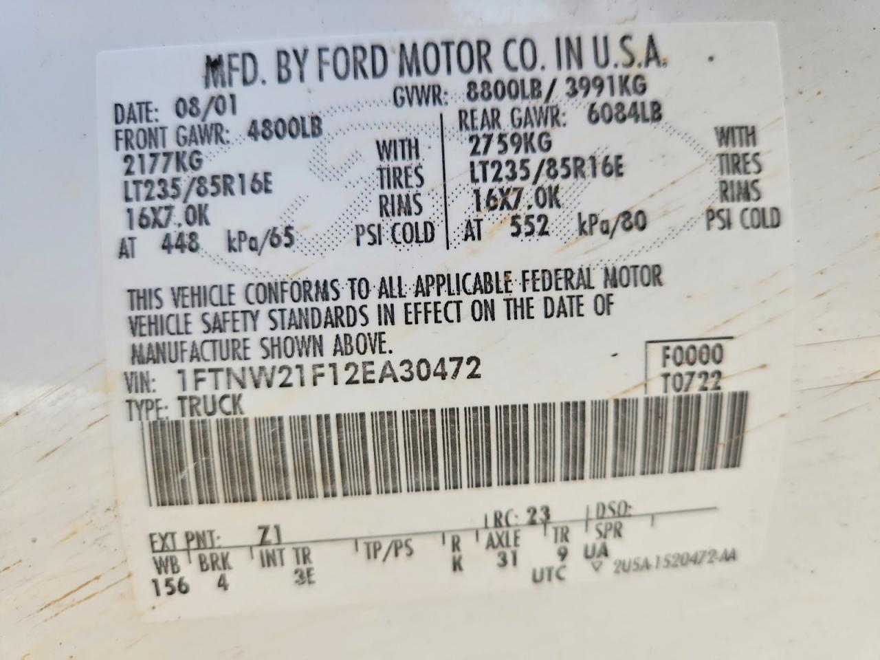 2002 Ford F250 Super Duty