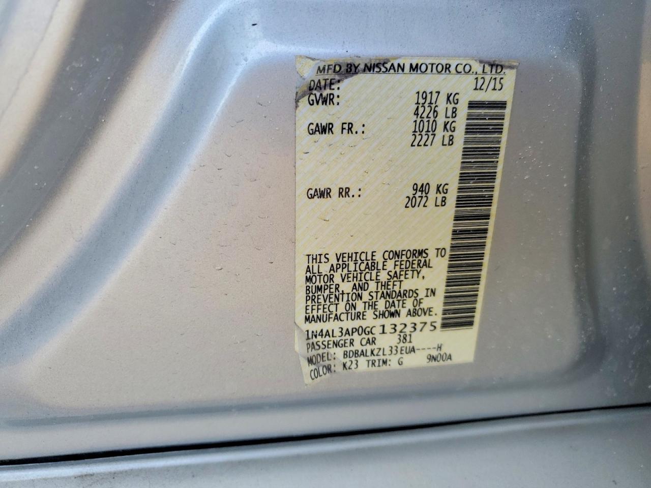 2016 Nissan Altima 2.5