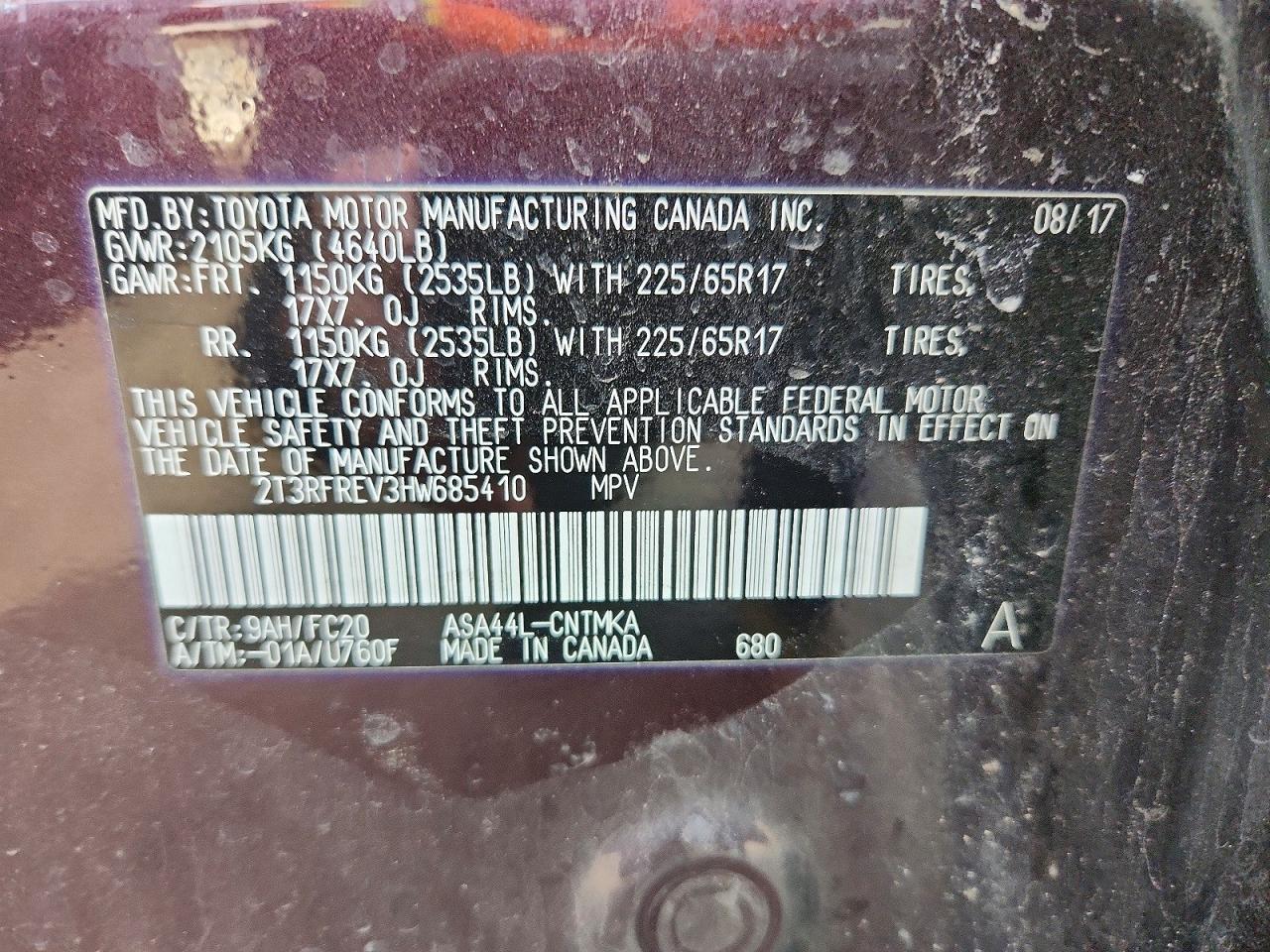 2017 Toyota Rav4 xle