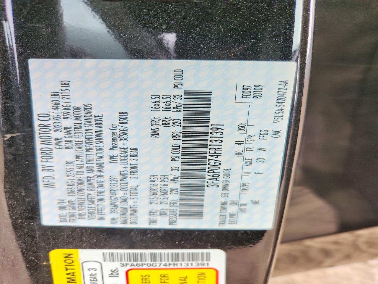 2015 Ford Fusion s