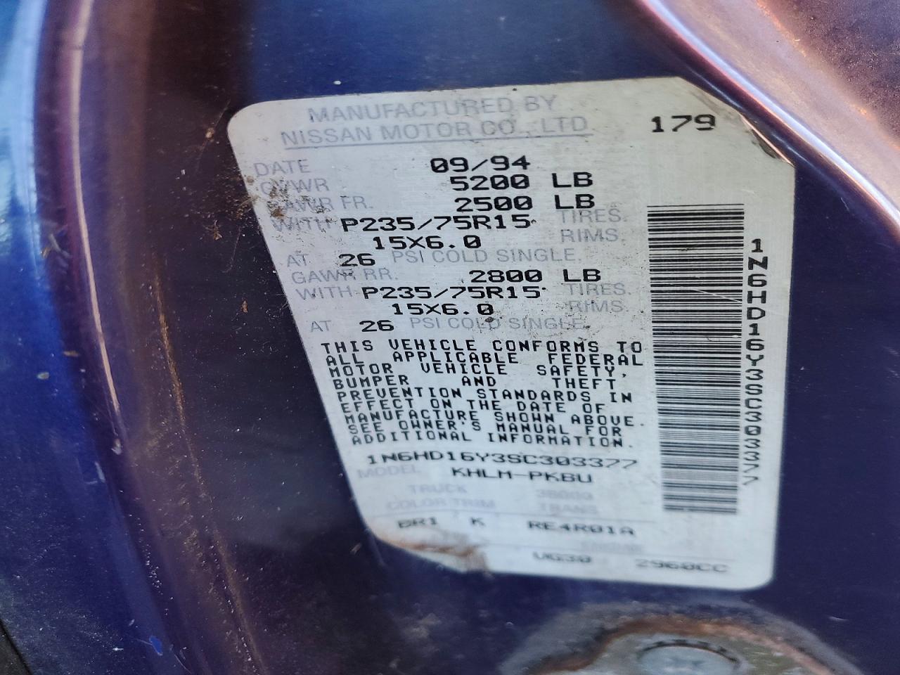 1995 Nissan Truck XE V6