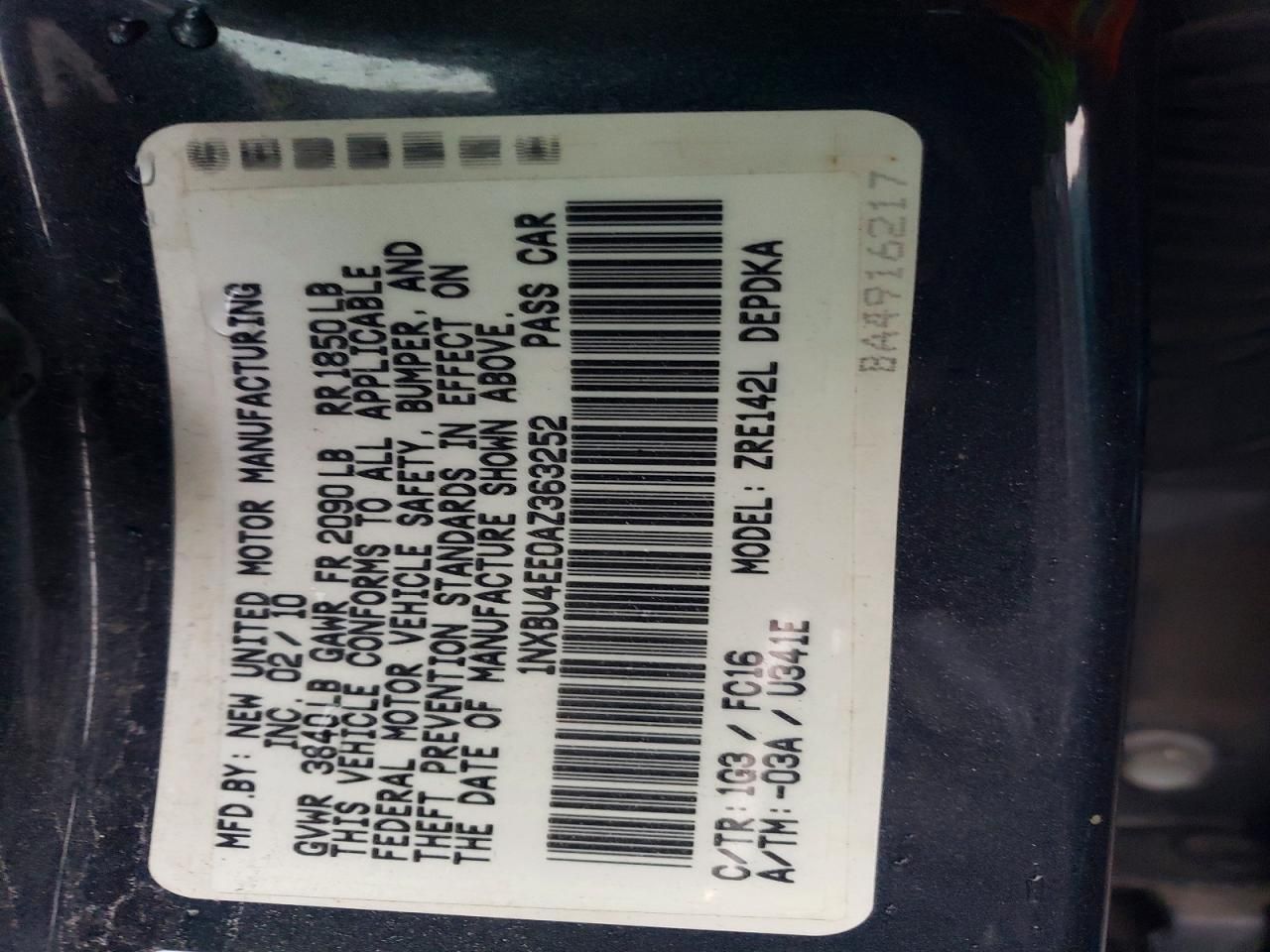 2010 Toyota Corolla Base