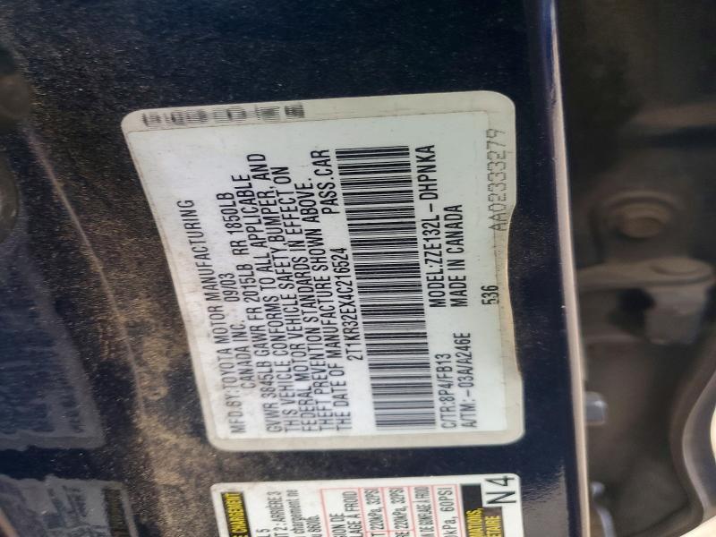2004 Toyota Corolla Matrix xr