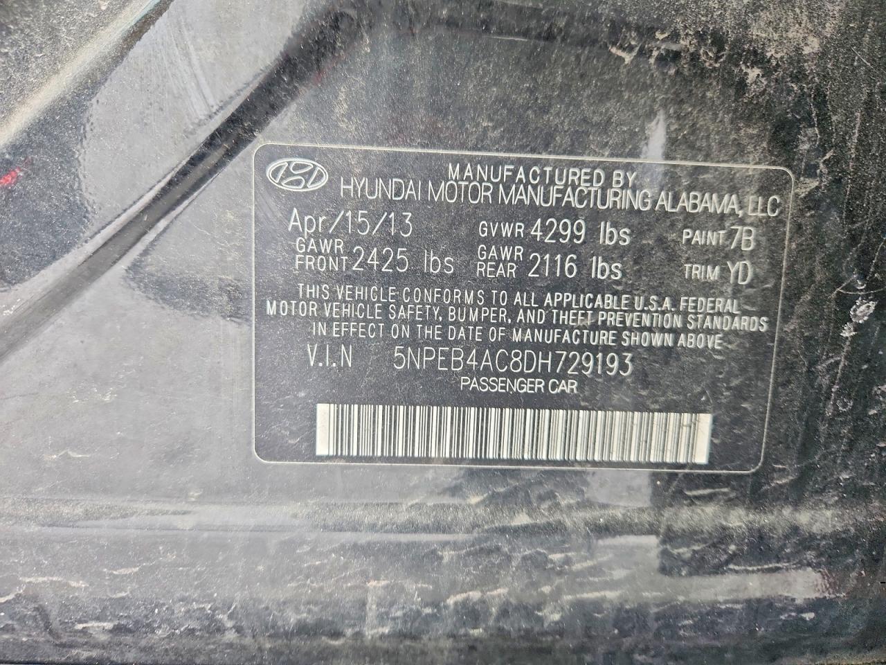 2013 Hyundai Sonata gls