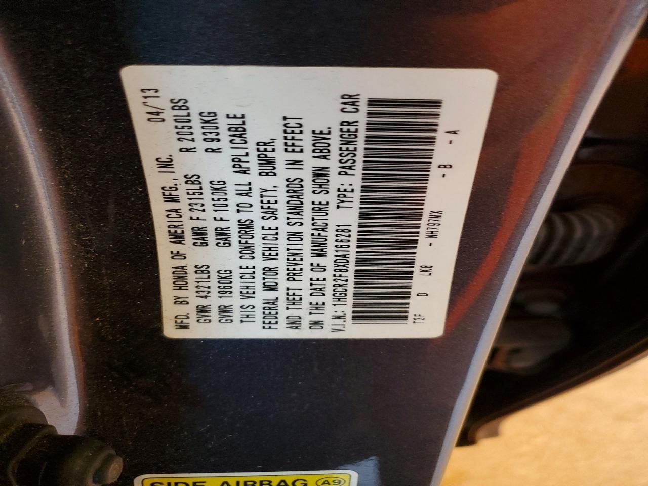 2013 Honda Accord exl