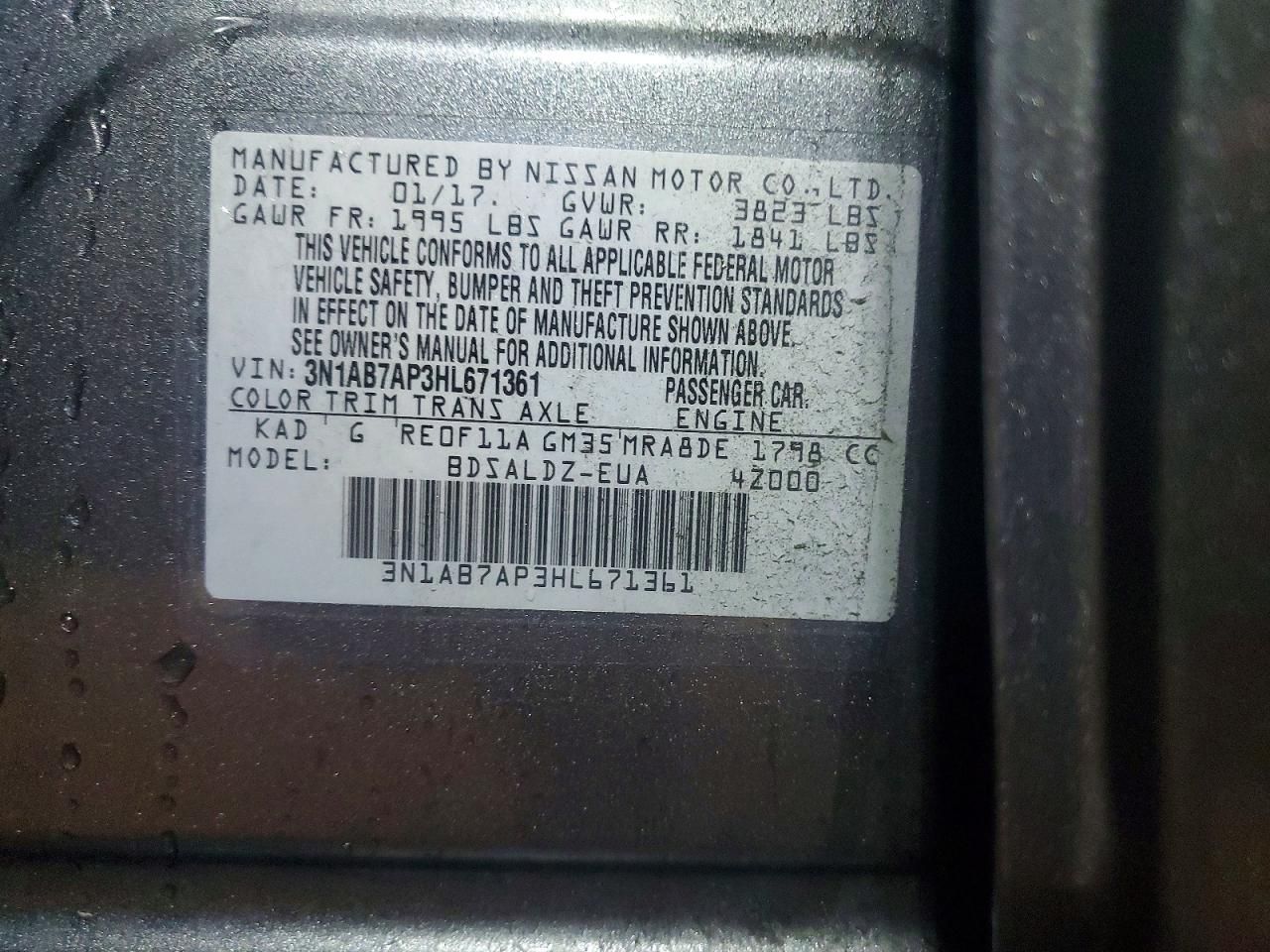 2017 Nissan Sentra s