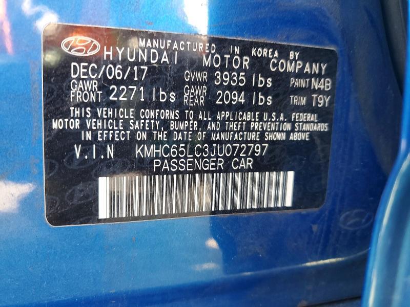 2018 Hyundai Ioniq Hybrid Blue