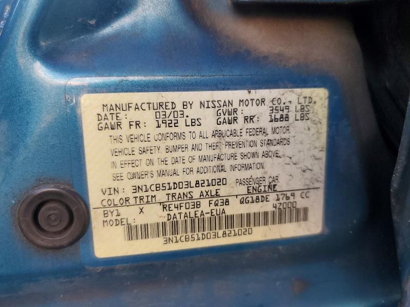 2003 Nissan Sentra xe