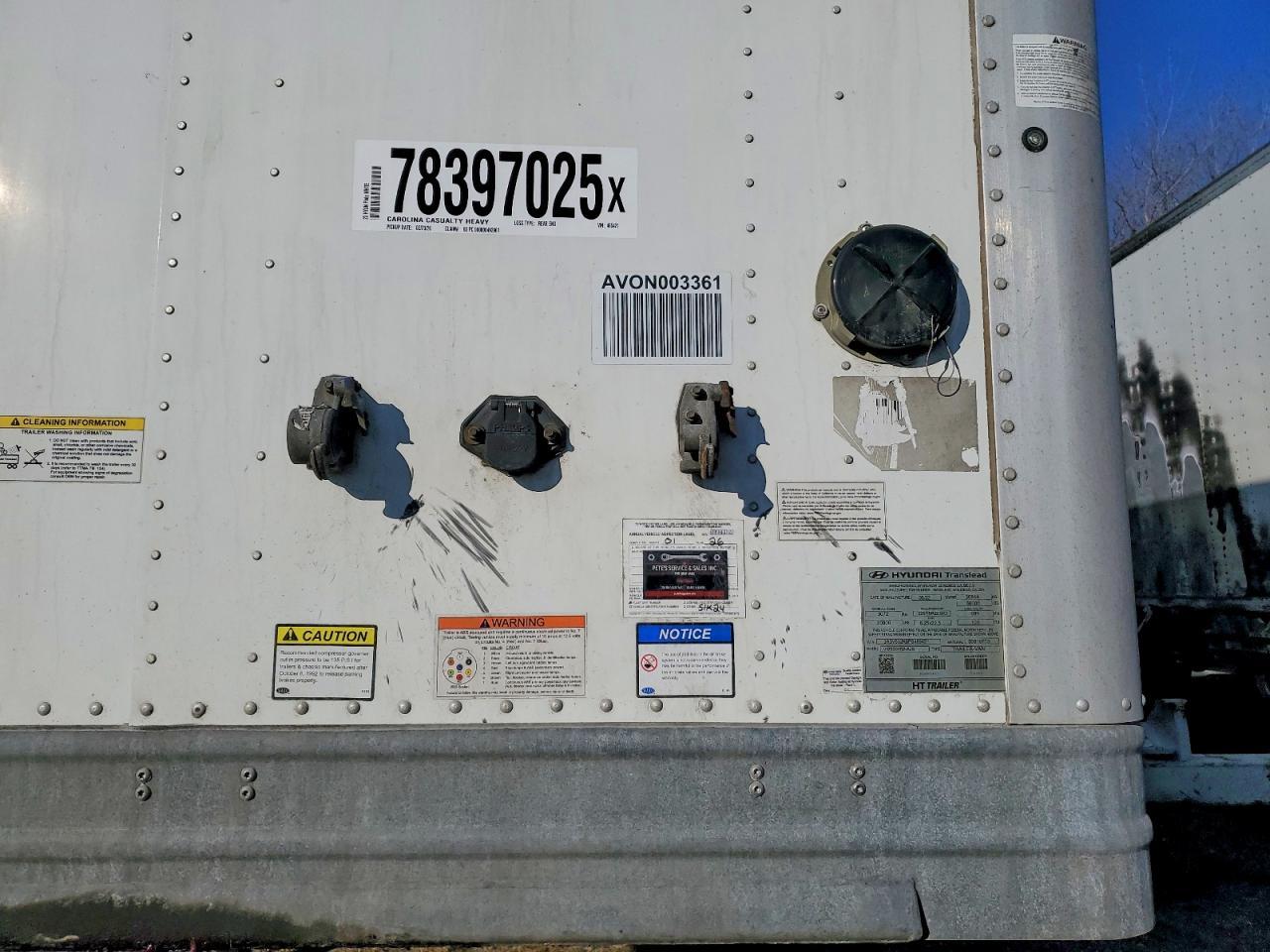 2023 Hyundai Translead VI2530152-AJS DRY Van Trailer
