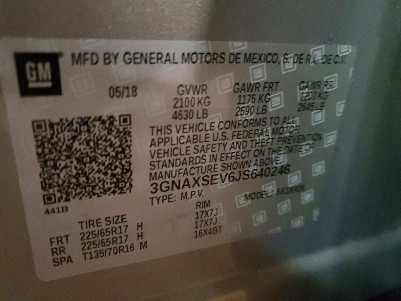 2018 Chevrolet Equinox lt