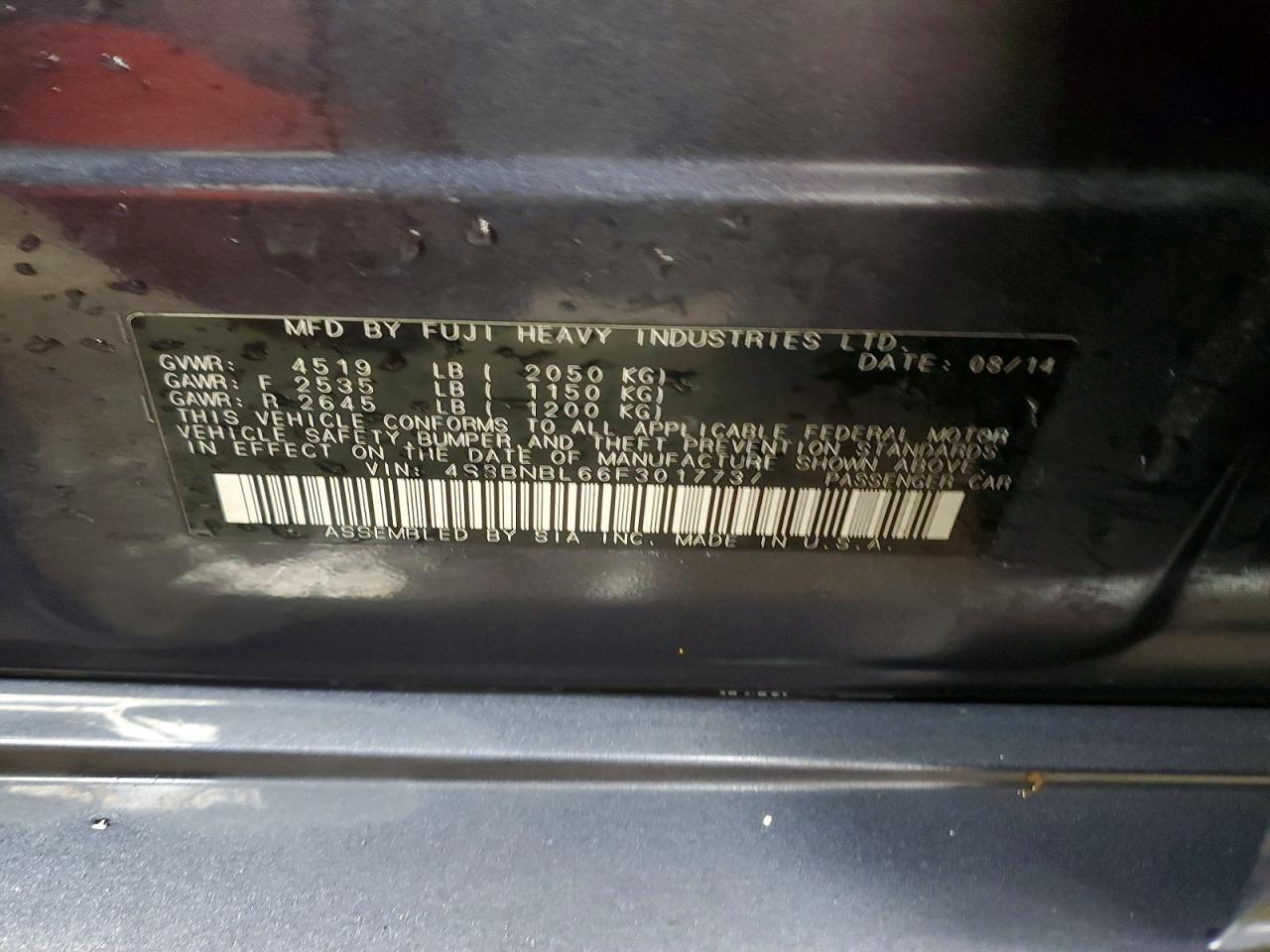 2015 Subaru Legacy 2.5i Limited