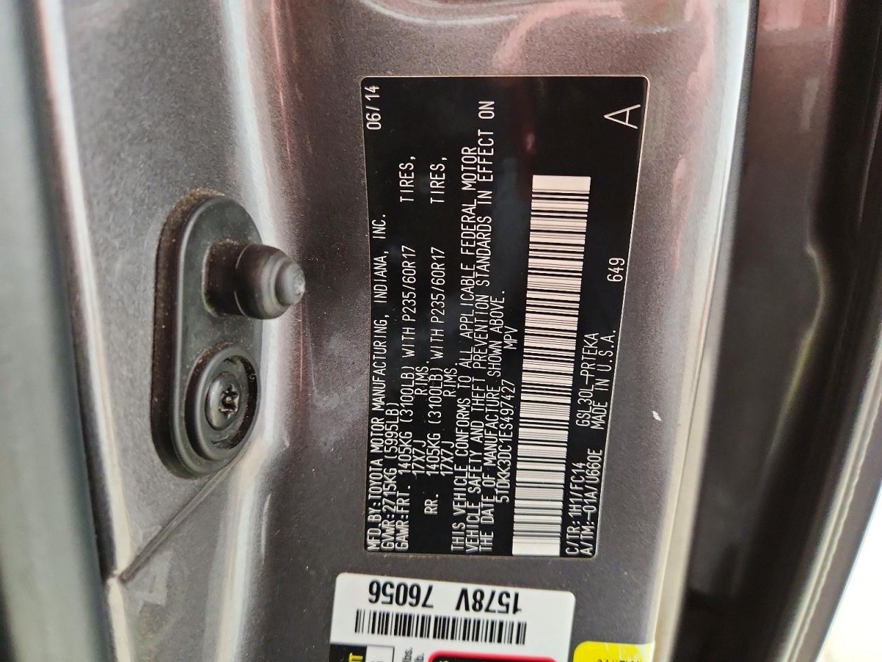 2014 Toyota Sienna le 8-passenger
