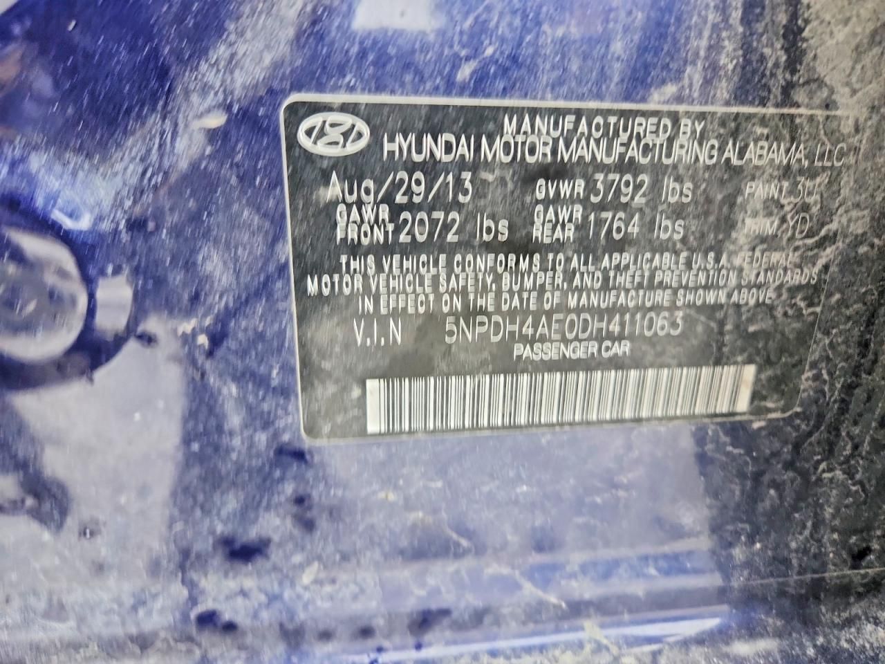 2013 Hyundai Elantra gls