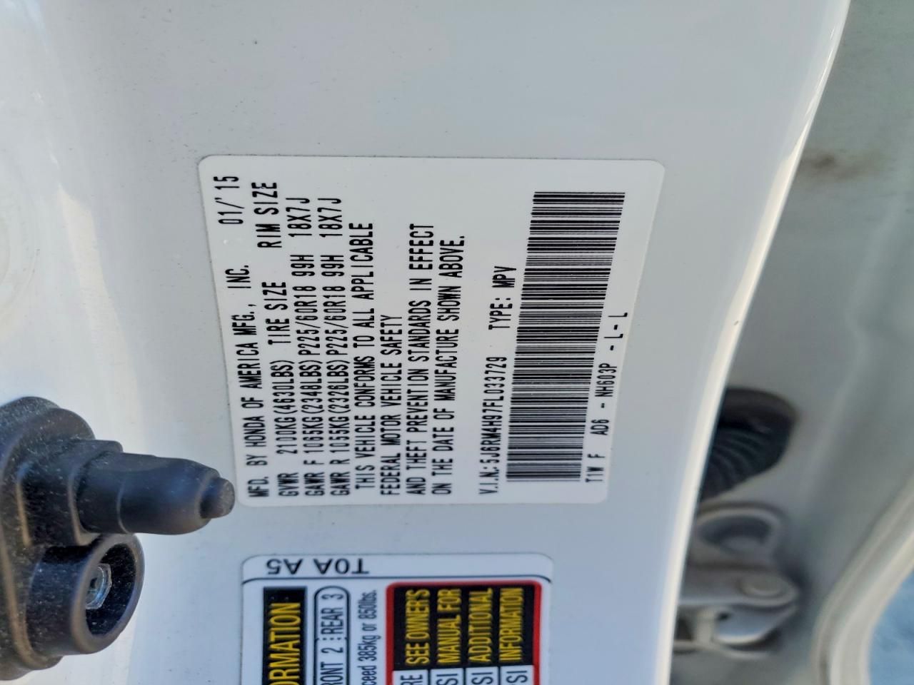 2015 Honda Cr-v Touring