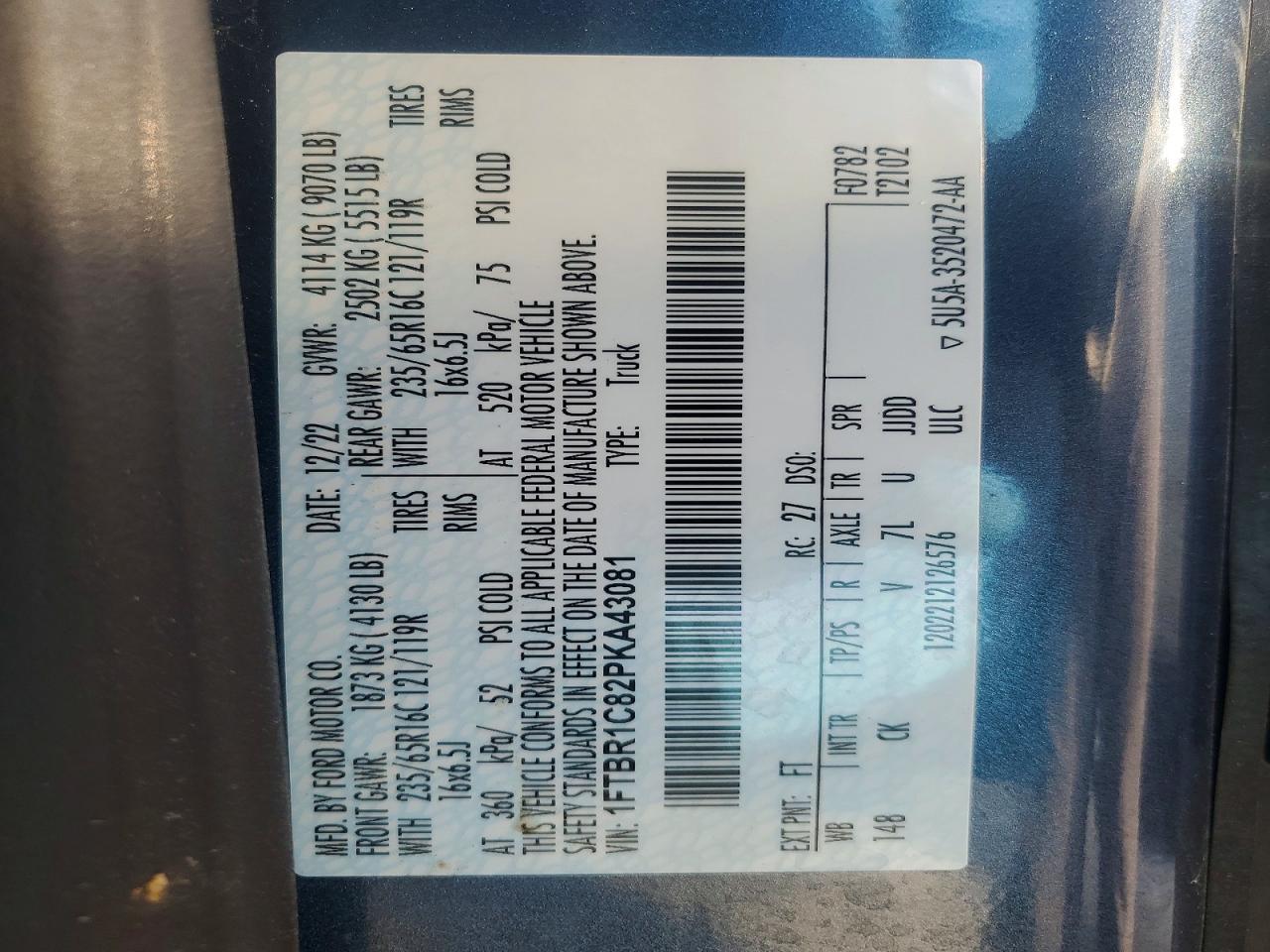 2023 Ford Transit 250 Delivery Van