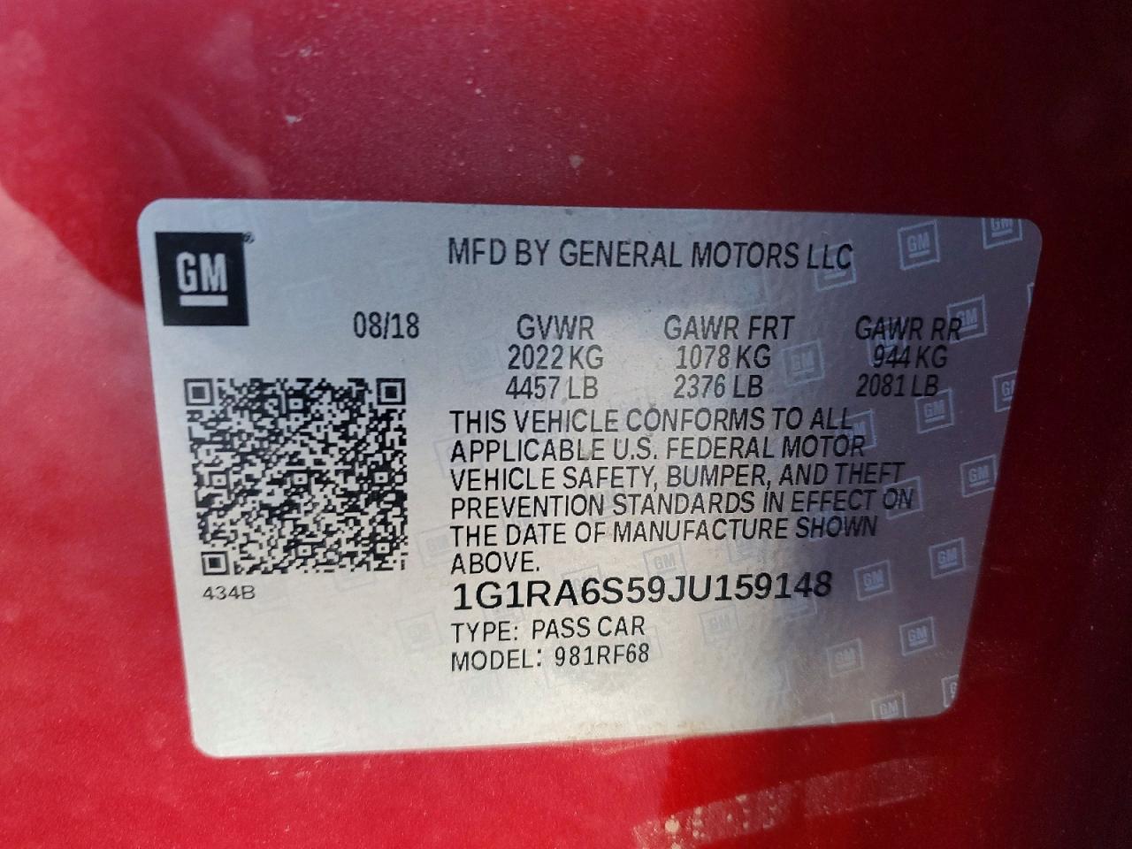 2018 Chevrolet Volt lt