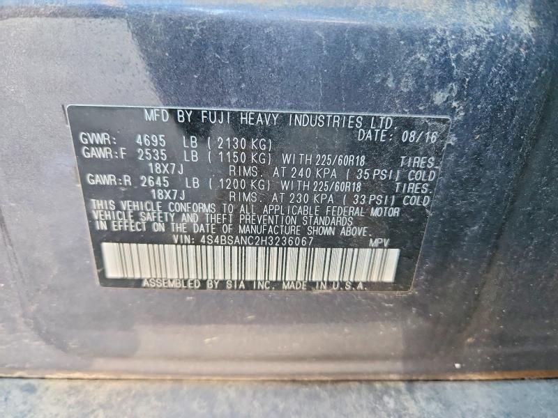 2017 Subaru Outback 2.5i Limited