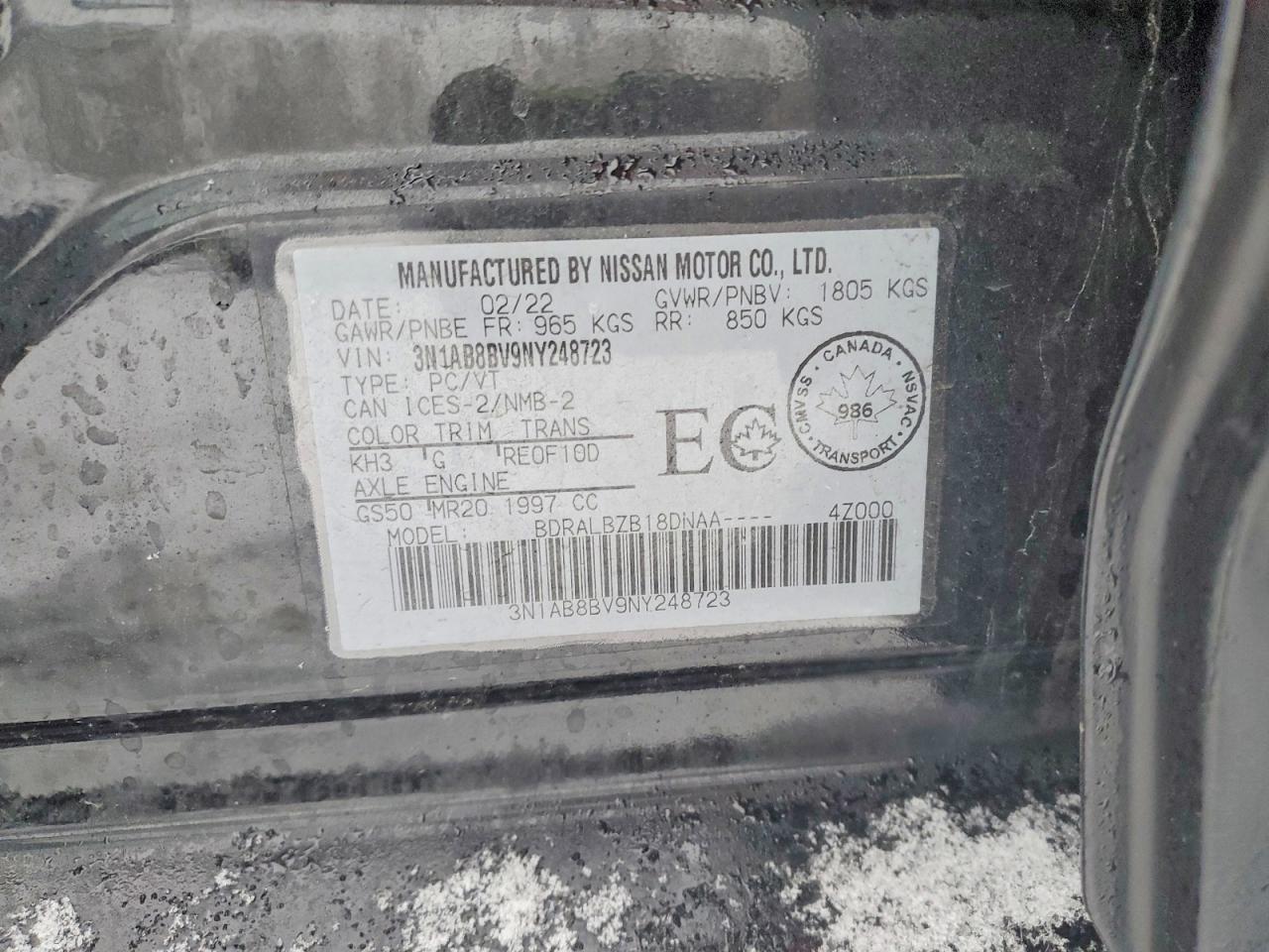 2022 Nissan Sentra s