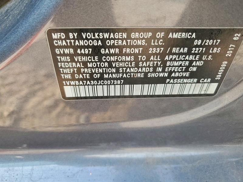 2018 Volkswagen Passat se