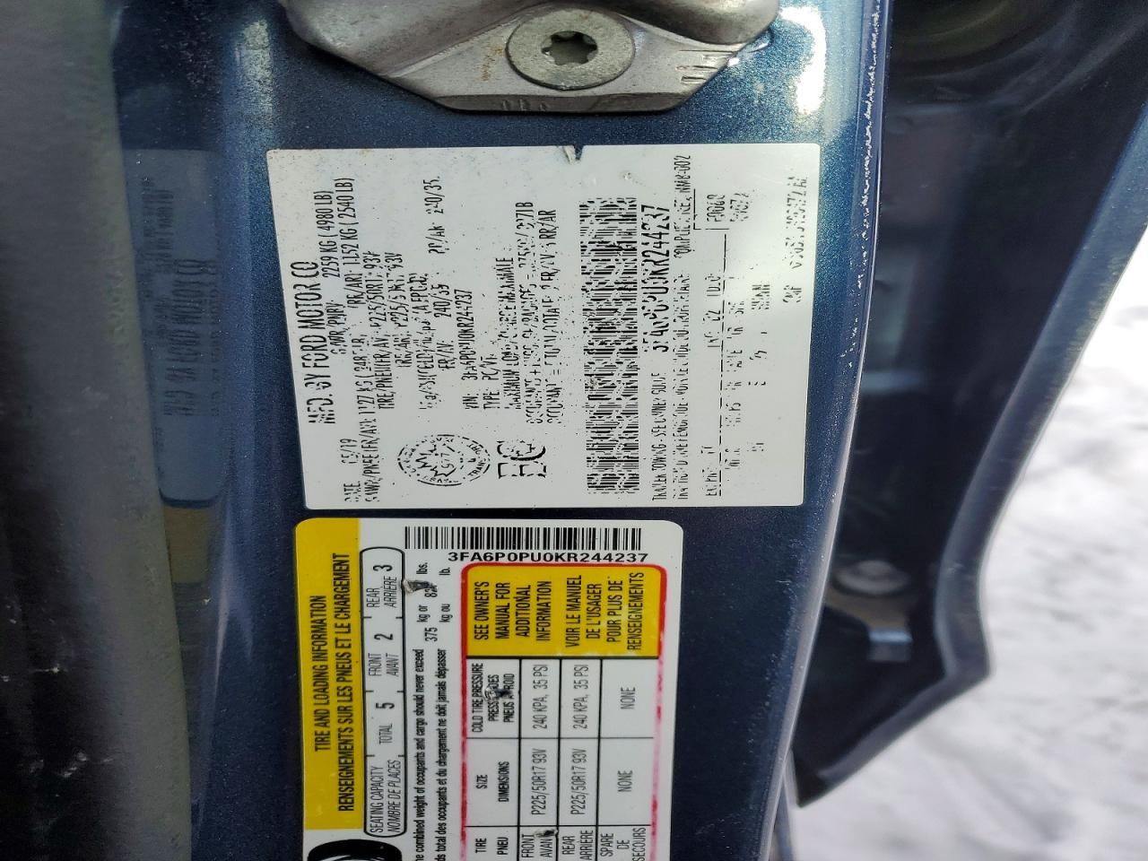 2019 Ford Fusion sel