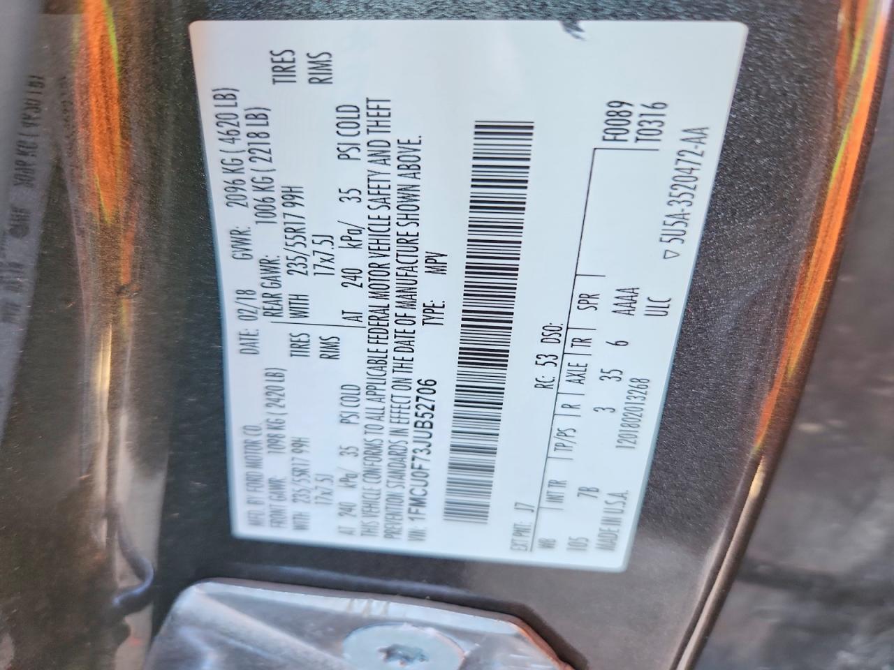 2018 Ford Escape s