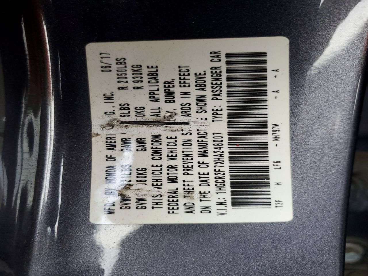 2017 Honda Accord ex