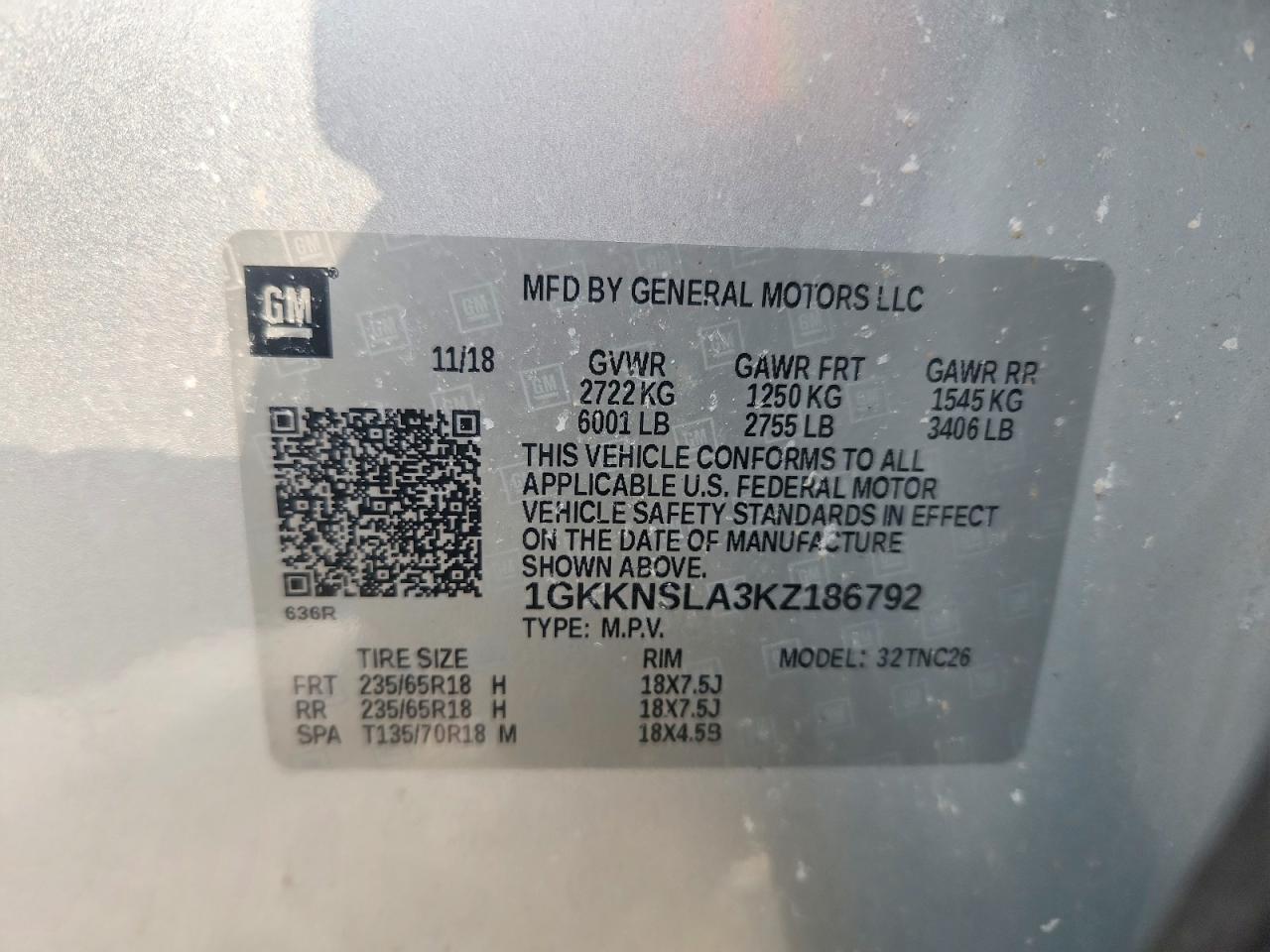 2019 GMC Acadia sle