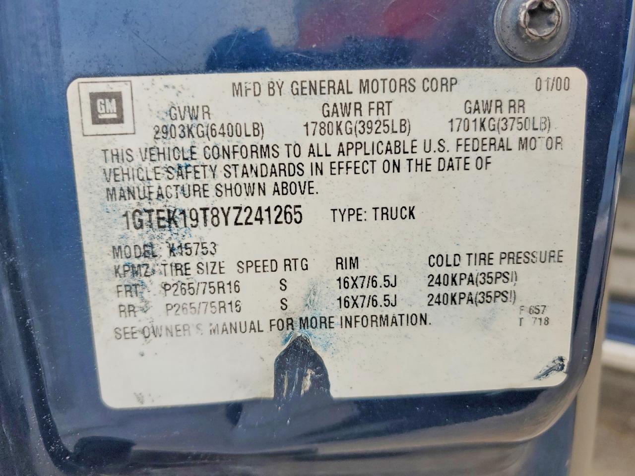 2000 GMC New Sierra K1500