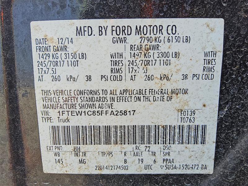 2015 Ford F150 Supercrew
