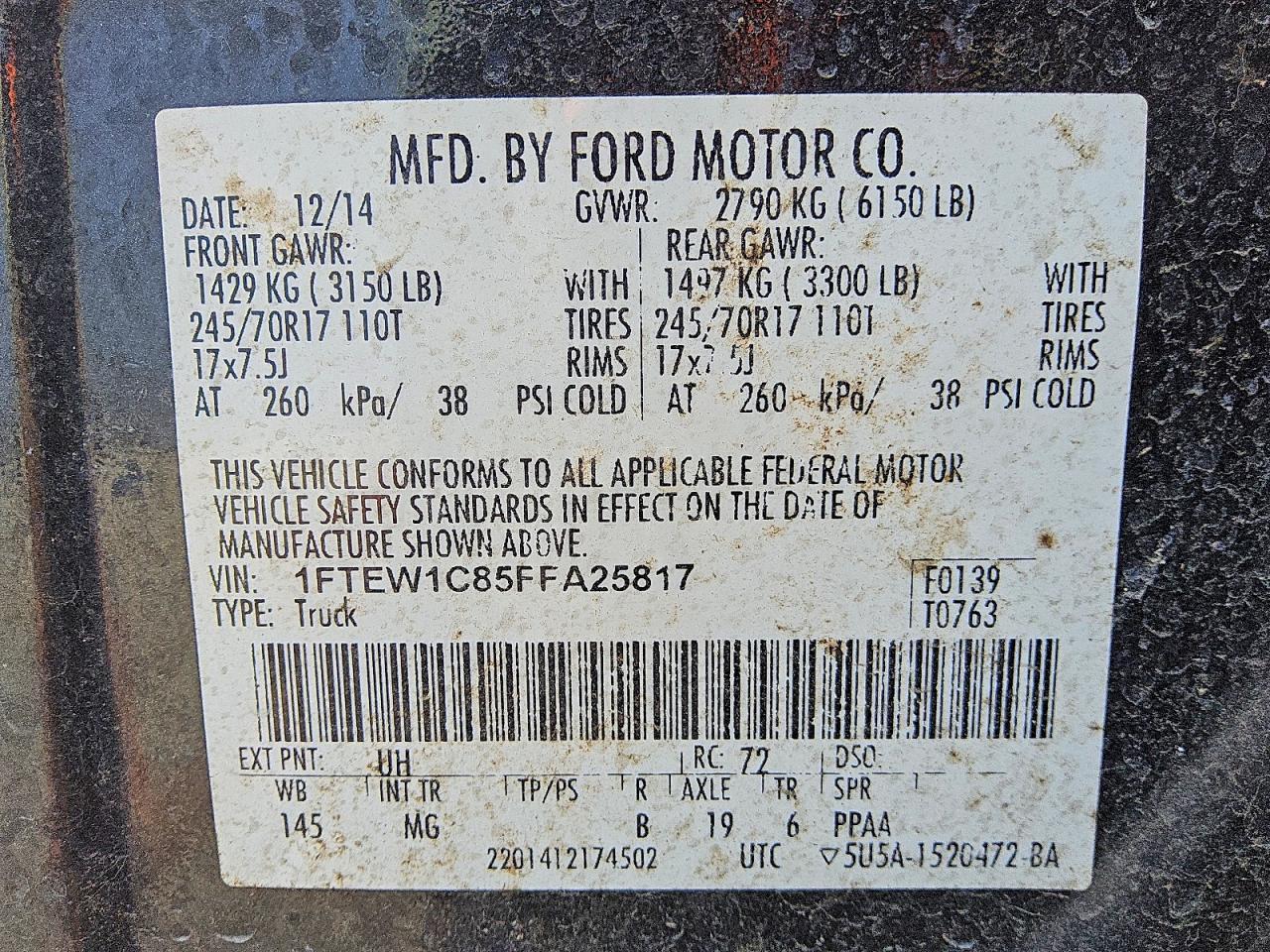 2015 Ford F150 Supercrew