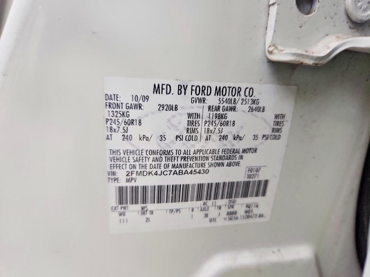 2010 Ford Edge sel