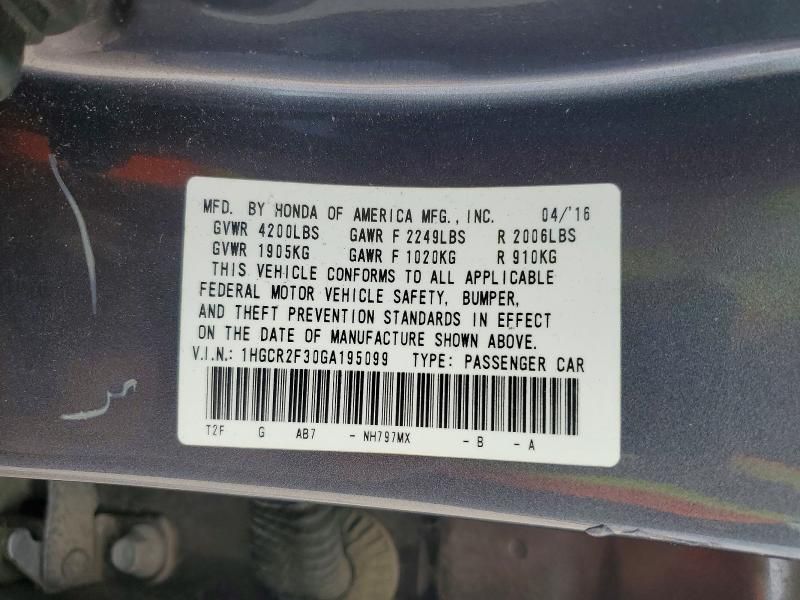 2016 Honda Accord lx