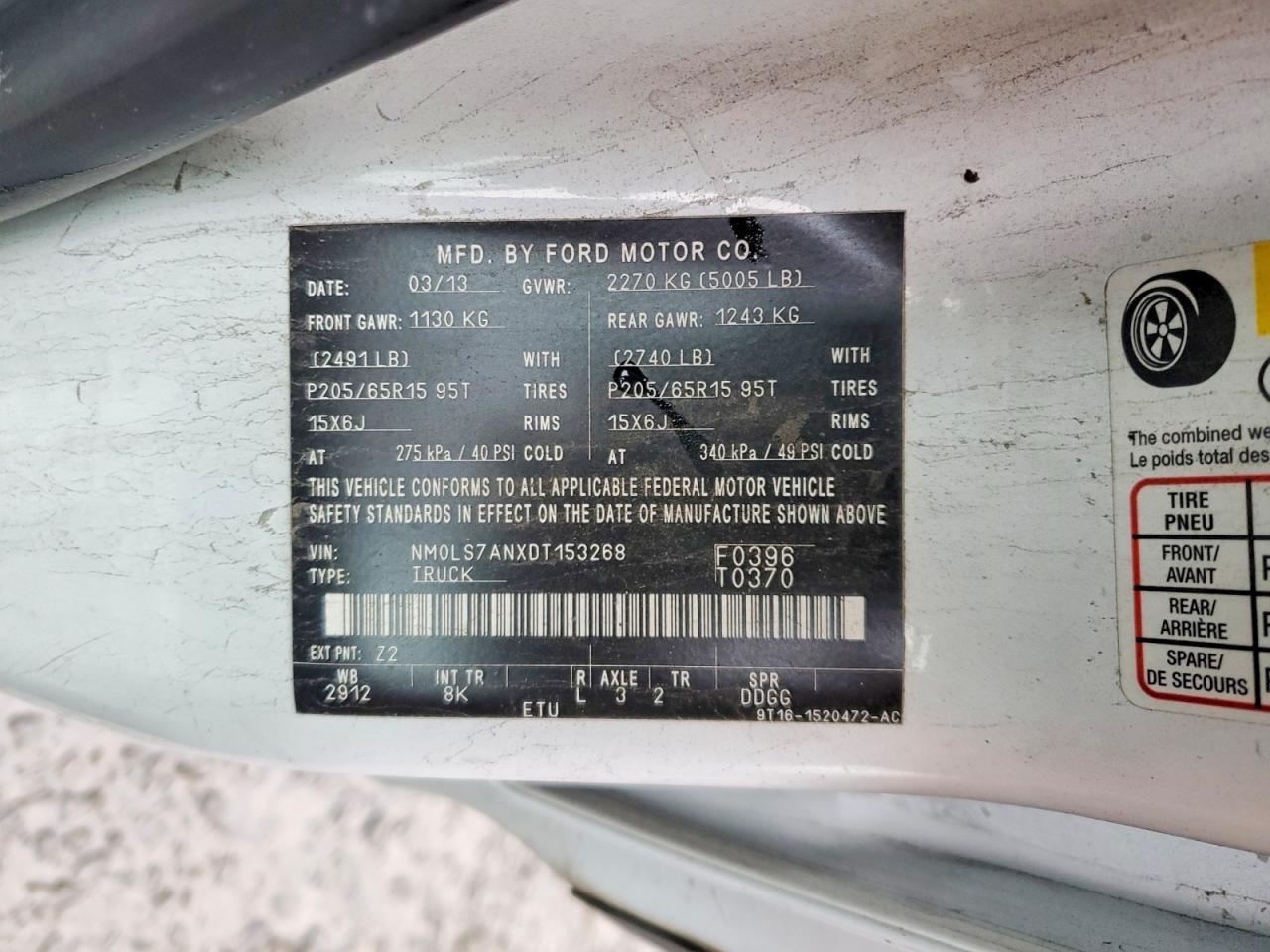 2013 Ford Transit Connect XL