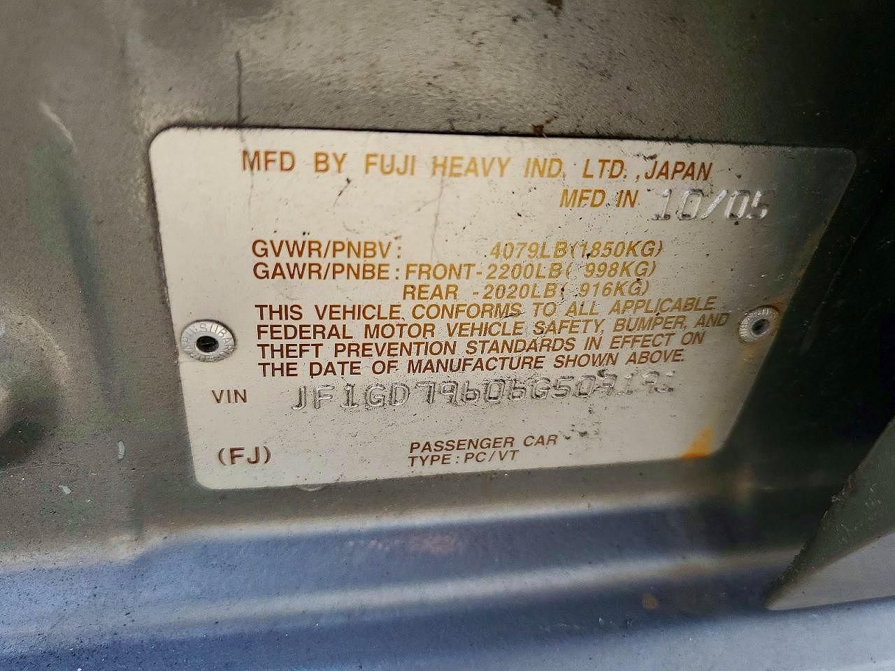 2006 Subaru Impreza wrx