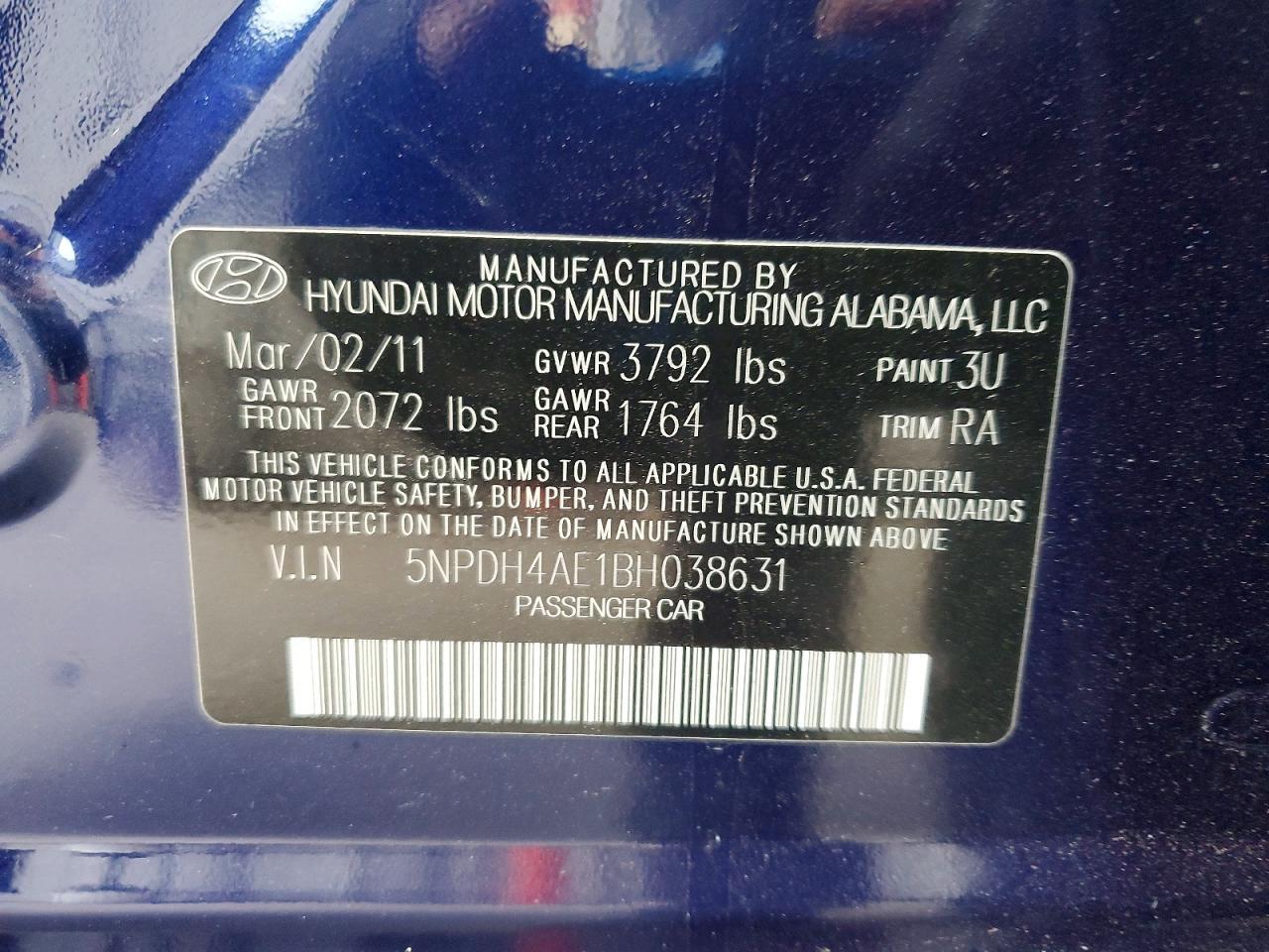2011 Hyundai Elantra gls