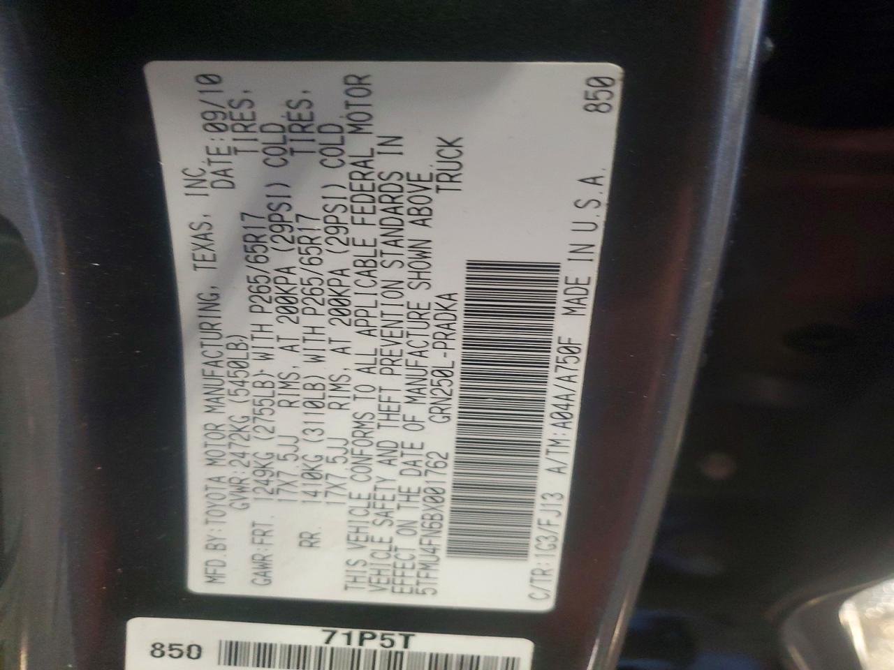 2011 Toyota Tacoma V6