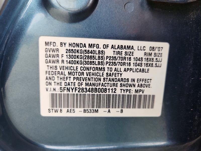 2008 Honda Pilot se