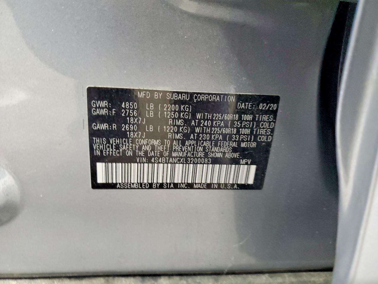 2020 Subaru Outback Limited