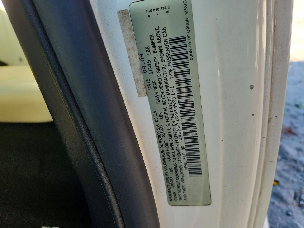 2008 Volkswagen New Beetle Triple White