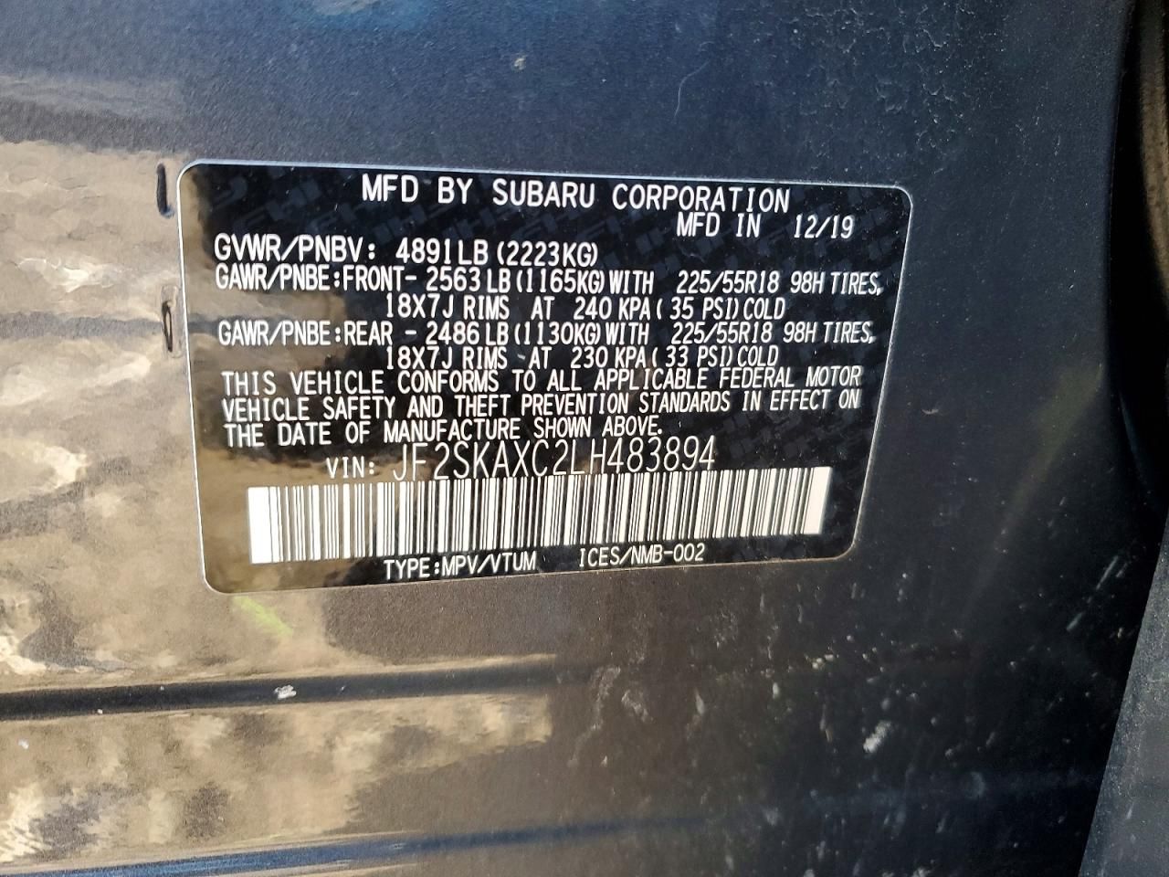 2020 Subaru Forester Touring