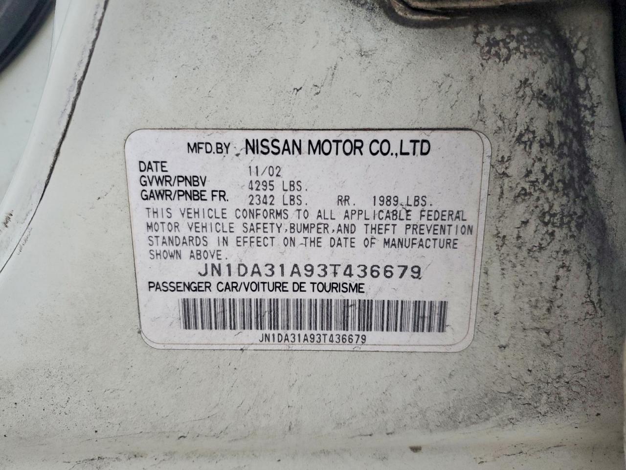2003 Nissan Maxima gle