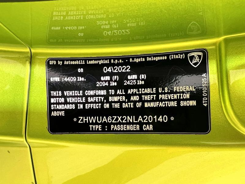 2022 Lamborghini Huracan sto