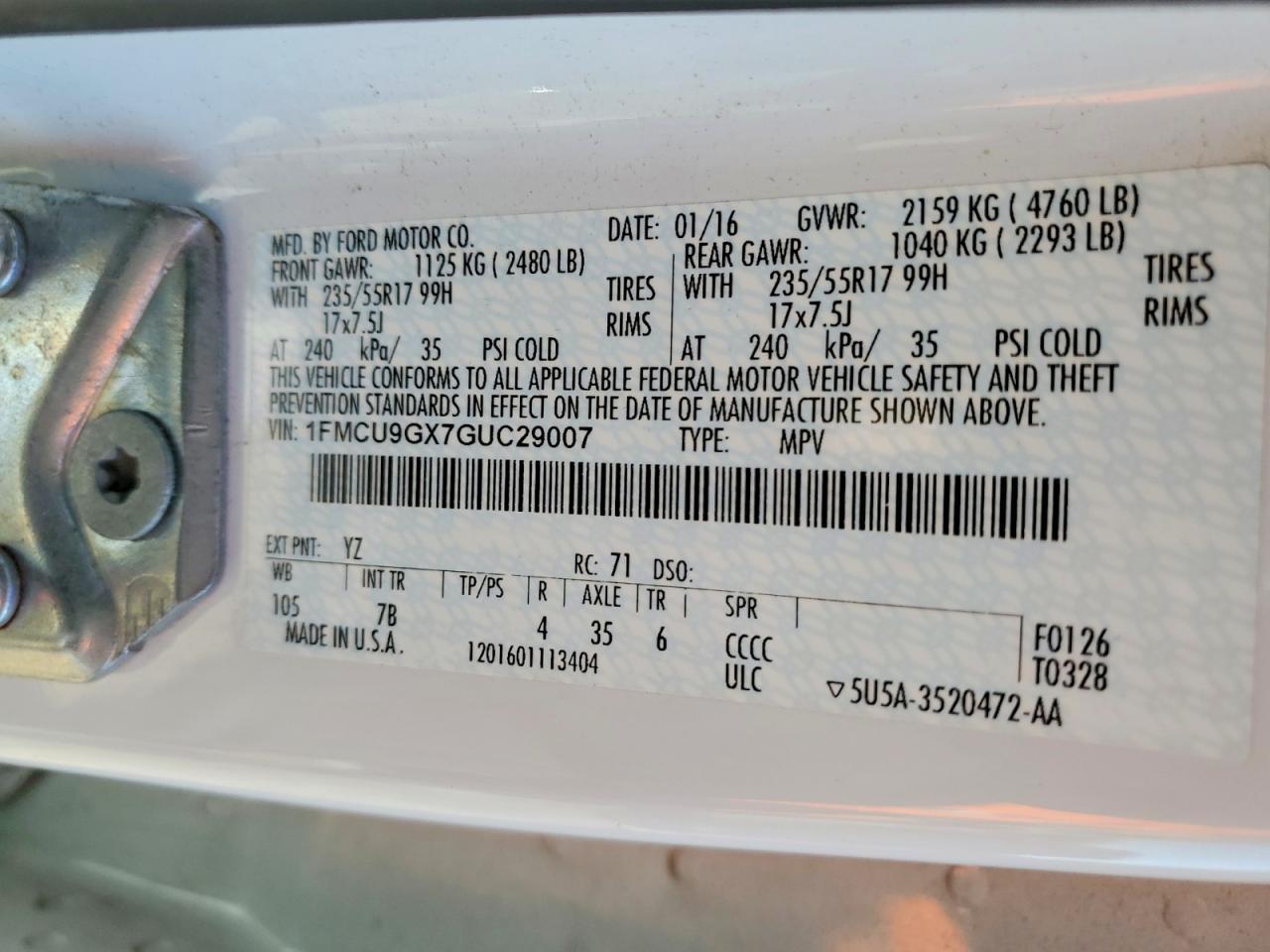 2016 Ford Escape se