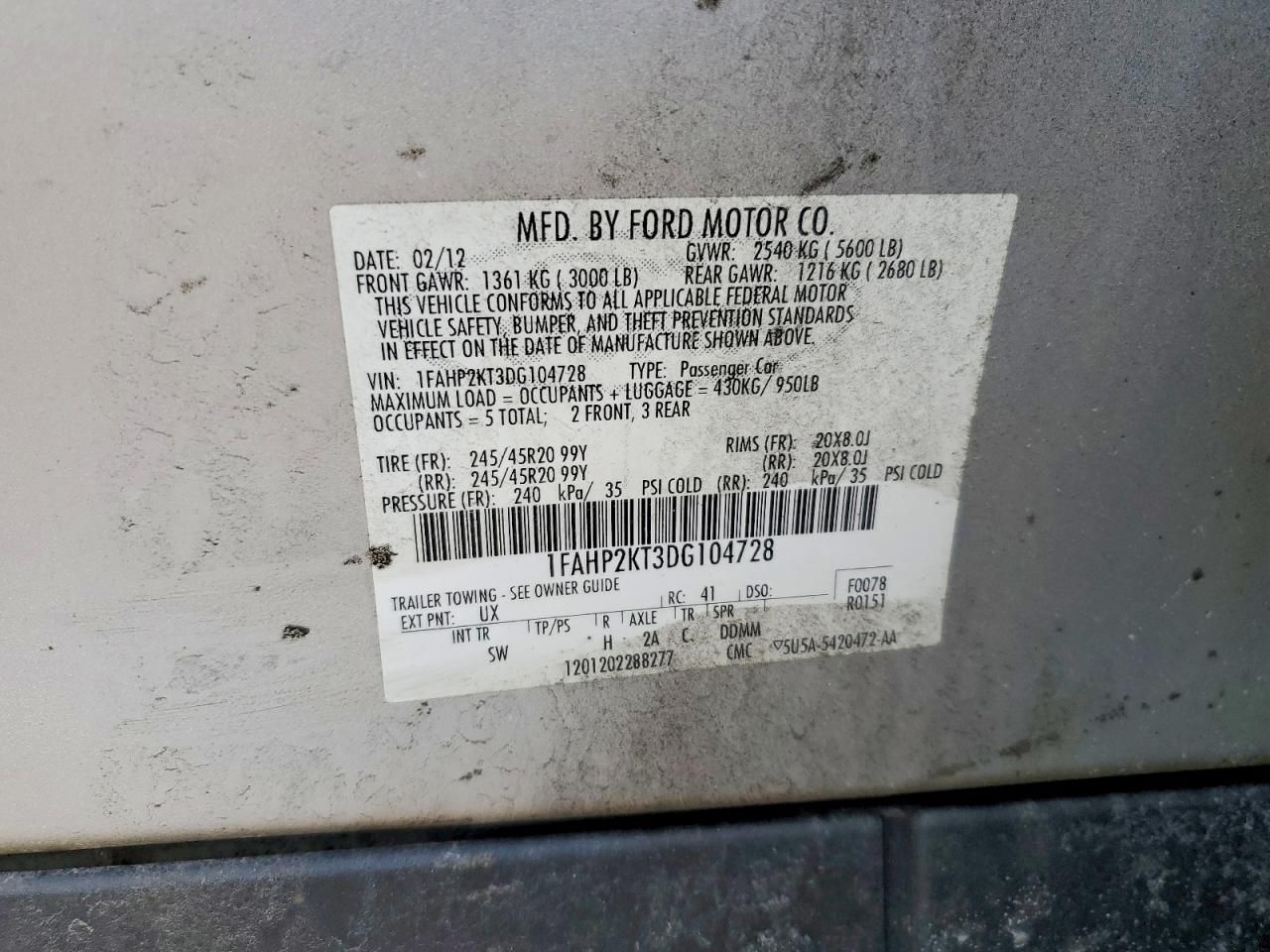 2013 Ford Taurus sho