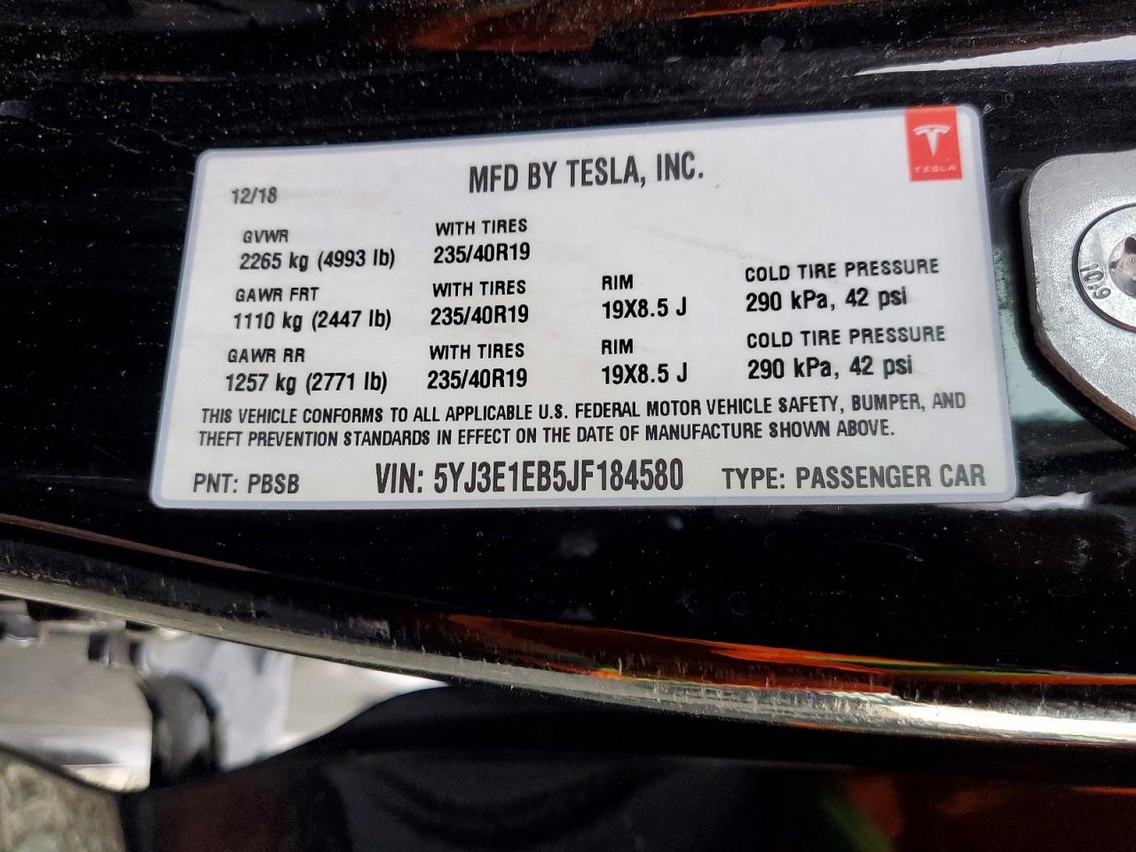 2018 Tesla Model 3