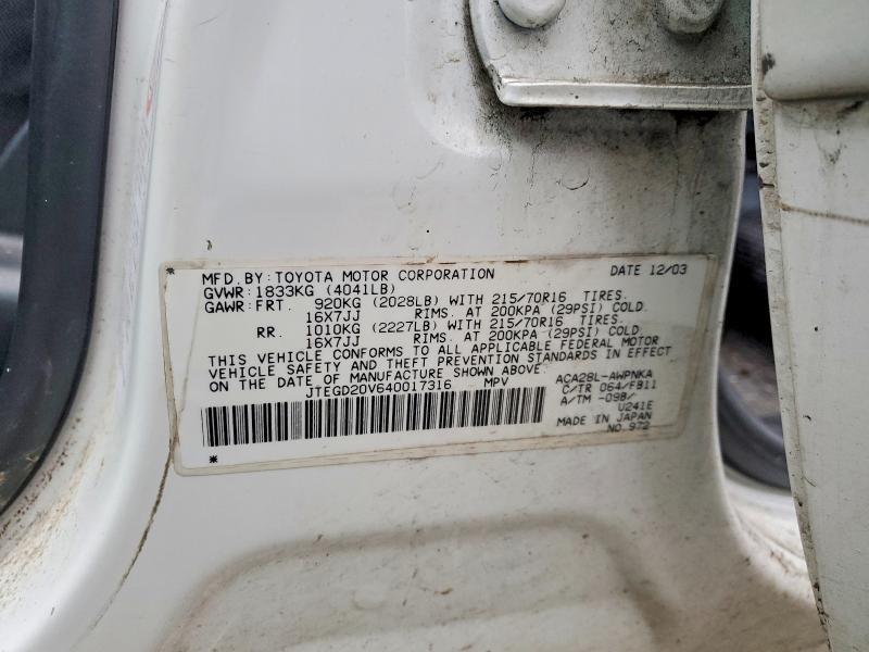 2004 Toyota Rav4 Base